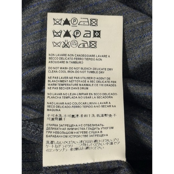 Gianni Versace Polo Shirt Men Size S Gray Blue Logo Made in Italy Luxury - Picture 15 of 15